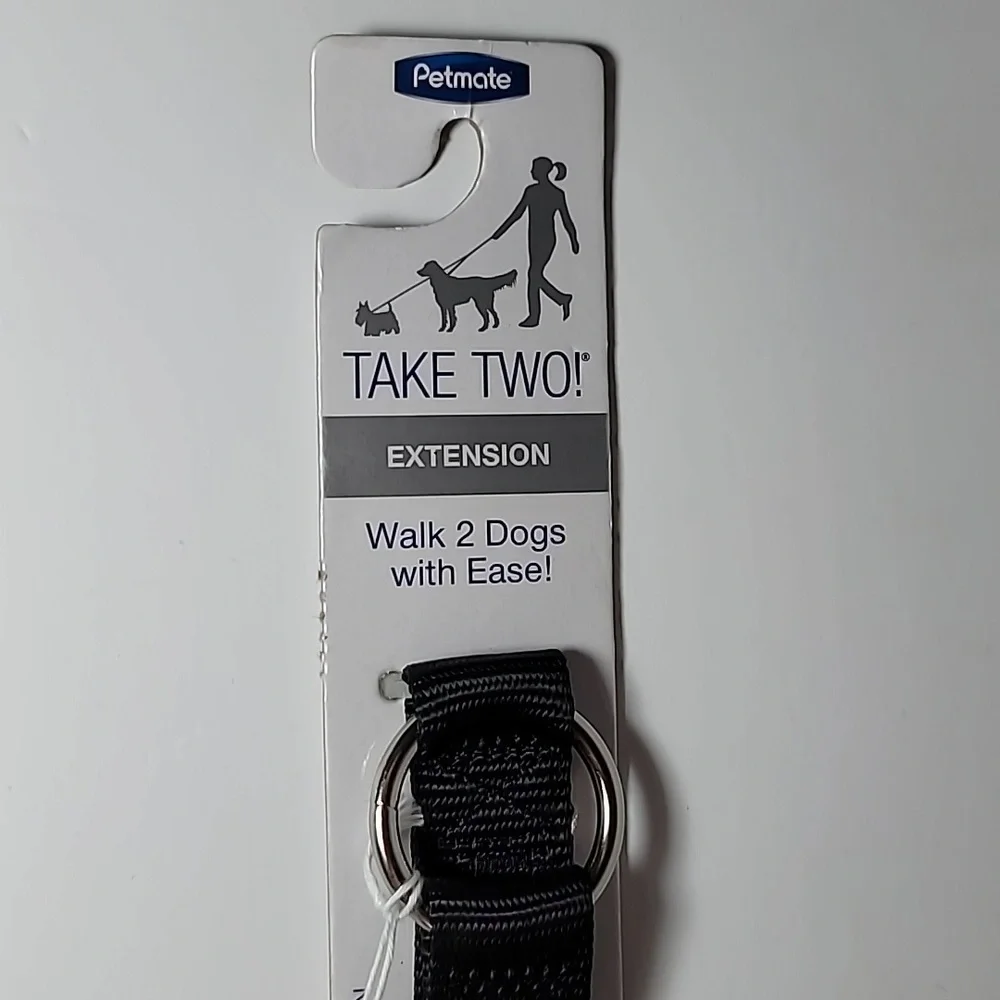 Petmate Take Two Leash Extension walk 2 dogs w ease med-large new
